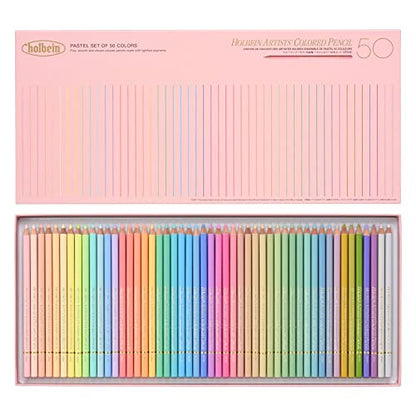 Holbein Artists' Colored Pencil Pastel Tone 50 Colors Set