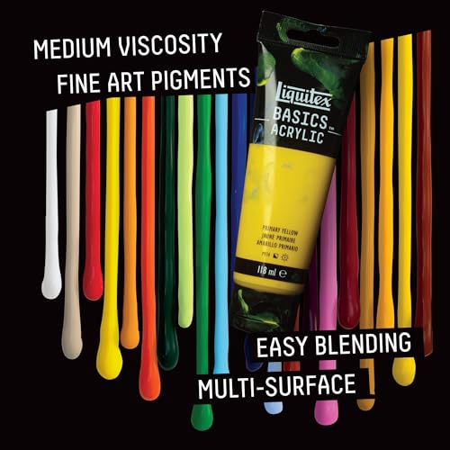 Liquitex BASICS Acrylic Paint, 8.5-oz Tube, Cerulean Blue Hue - color: Cerulean Blue Hue, size: 8.45 Fl Oz (Pack of 1)