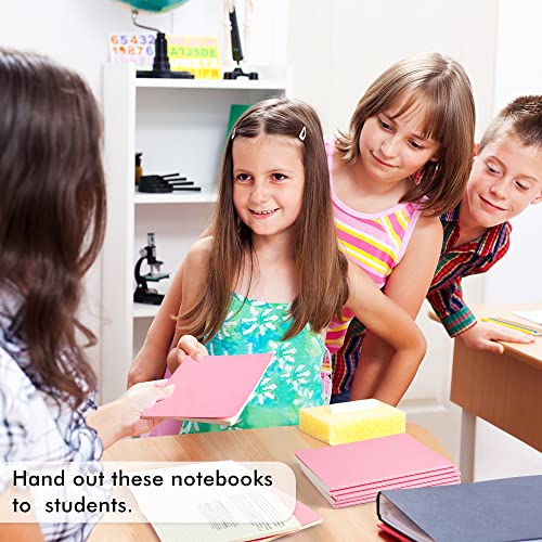 feela 36 Pack Soft Cover Journal Bulk, Lined Blank Travel Journal for Women Men Writing, Notebooks College Ruled for Work, Note Taking Notebook School Business Supplies, 8.2” x 5.5”, A5, Pink - color: 36 Pink