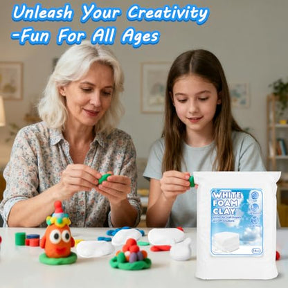 RAINFLOW White Foam Clay - Moldable Cosplay Foam Clay Soft Squishy