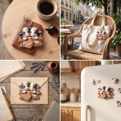 Cow Polymer Clay Molds Cow Love Heart Silicone Mold | DIY Crafts Epoxy Resin Casting Polymer Clay Tools Craft Air Dry Jewelry Making