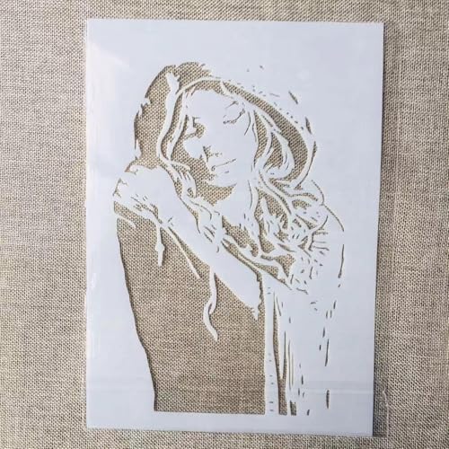 TIAMECH A4 Reusable Raincoat Girl Stencil for Painting - style: Painting