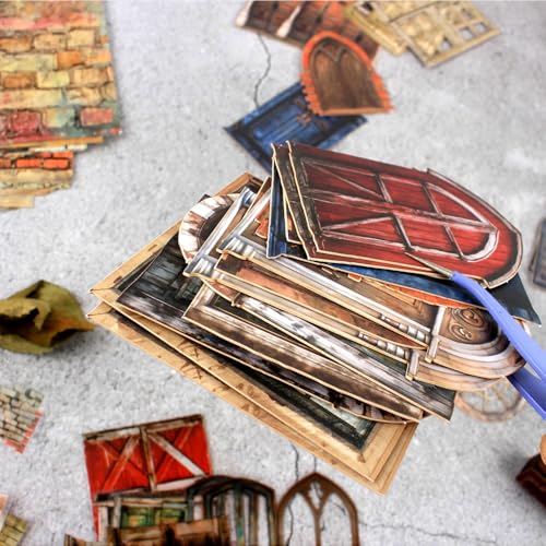 Diuhofart Vintage Scrapbooking Kit, 90 Sheets Garden Theme, Scrapbook Stickers and Decorative Papers Collage Materials, Ephemera for Junk Journal Supplies, Journaling, Crafts Arts, Scrap Booking - color: Lost Garden