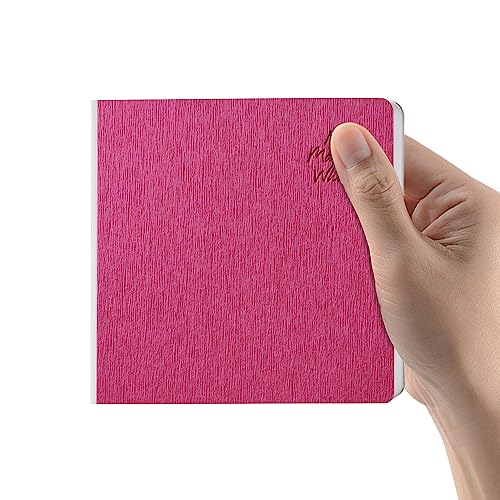 Rosered Hardcover Sketchbook Square Hardbound Sketch Journal 4.7 x 4.7 Inch 42 Sheets Art Book 250GSM Ultra Smooth Paper Ideal for Pencils,Water Color Pen,Marker Pen - color: 250gsm-Rosered