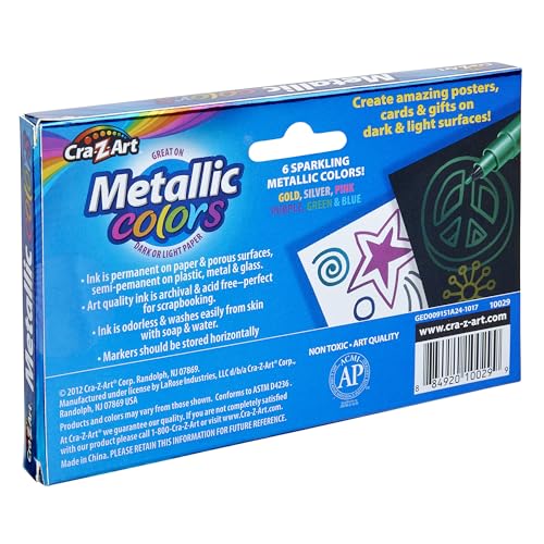 Cra-Z-Art Metallic Markers, 6-Count (10029-24)