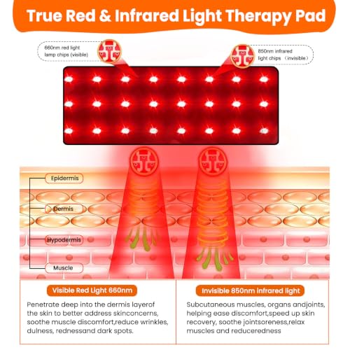 Red Light Therapy Wrap with Heating Vibration for Ankle Foot Wrist | Relieve ankle wrist, hand & foot pain,660nm Red & 850nm Infrared Light,3‑Level Heating | 3 Vibration Modes,3000mAh Battery