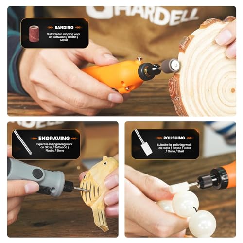 HARDELL 69pcs Rotary Tool Accessories Kit Universal 1.0 1.6 2.3mm