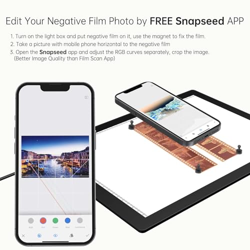 Magnetic Slide Viewer Light 5600K 12”x8” Ultra-Thin Adjustable Brightness Backlight for Slides and 35mm Film Negative Scanning - color: 12"x8" Magnetic Version