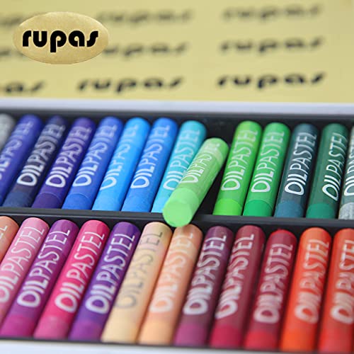 Rupas Soft Oil Pastel 48 Color Set Professional Grade - color: Rupas Oil Pastel 48 Color