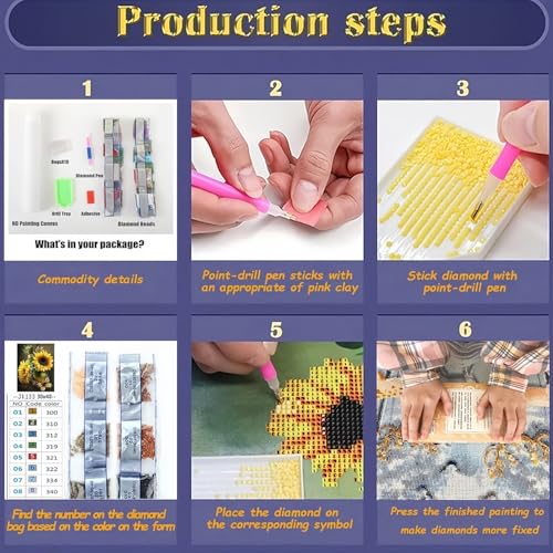 Forest Cabin Diamond Painting Kits for Adults Beginners Gem Art DIY Craft - color: KM549-1