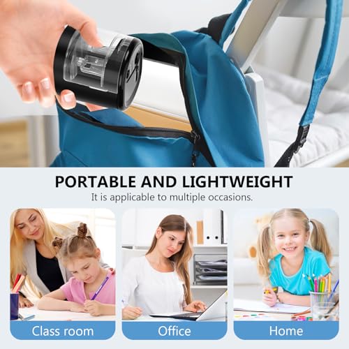 Electric Pencil Sharpener, Double Hole (Black) - color: Black