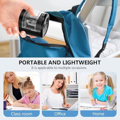 Electric Pencil Sharpener, Double Hole (Black) - color: Black