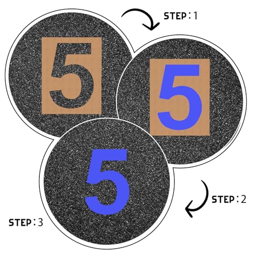 Briwooody 18 Inch Large Number Stencils, 0-9 Reusable Templates Set - size: 18 Inch