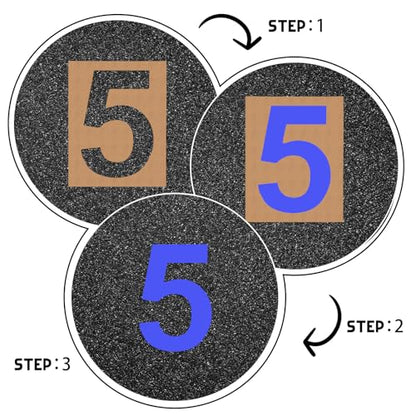 Briwooody 12 Inch Large Number Stencils, 0-9 Reusable Templates Set - size: 12 Inch