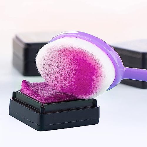 Yoseng 12 Pack Ink Blending Brushes - Perfect Tools for Card Making and Crafters Background Blending with Color Coded Handle with Stand and Covers,Diameter 0.86" - color: Light 12pcs(with Cover and Holder)