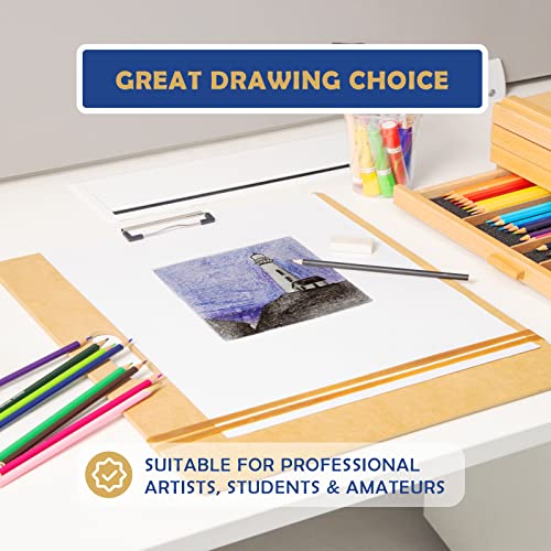 Falling in Art 18x18 Sketch Board with Sturdy Clip &Rubber Bands | Professional Art Drawing Board, Portable Artists Clipboard for Classroom and Studio Drawing - size: 18X18"