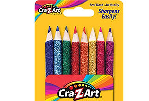 Cra-Z-Art Glitter Colored Pencils Carded, 8 Count (10432)