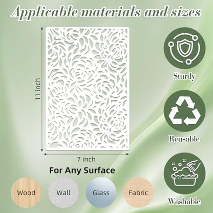 Geometric Texture Stencils for Crafts Reusable 16Pcs Stencils(11X7 Inch) - color: Texture 2