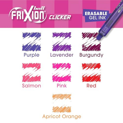 PILOT, FriXion Vibe Dreamglow 7 Pack, Fine Point 0.7 mm - color: DreamGlow