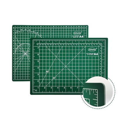 A4 Self Healing Cutting Mat - Double Sided Craft Mat with Grid Lines, Non-Slip Work Surface for Crafting & DIY Projects (Washable Reusable) - size: 11.8"L x 8.7"W