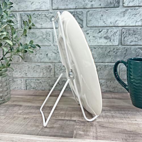GIBSON HOLDERS 3A Adjustable White Wire Display Easel, 3.625" W x 4" D x 8.75" H, Pack of 12 - size: 12-Pack