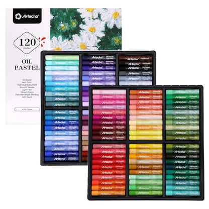 Artecho Oil Pastels Set of 120 Colors (10 x 70 mm)