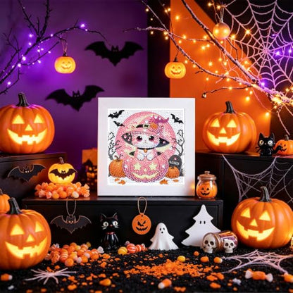 Cat Diamond Art Painting Kits for Kids with Frame Ages 4-8-12 (7x7 inch) - color: CC1208