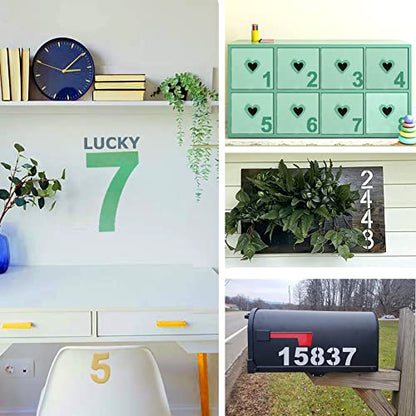Large Number Stencil Kit - 10 Inch Reusable Plastic Address Number Stencils for Signs, Mailbox, Road, Parking Lot, Door, Trucks Painting - color: 10 Inch