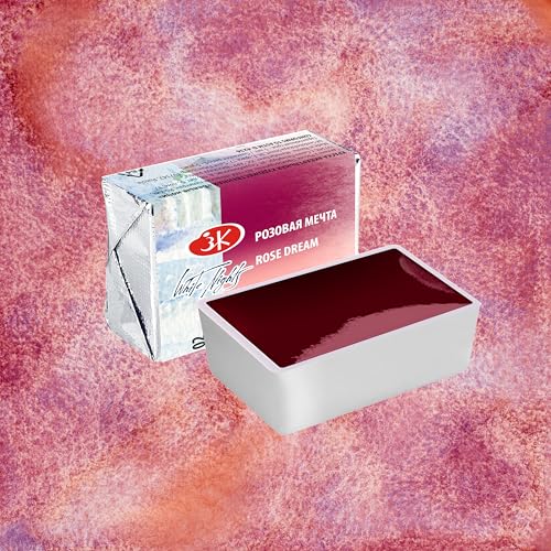 White Nights Limited Edition Granulation Metamorphoses Watercolor Collection of Professional Artist Grade Paints Vibrant Lightfast Colors by Nevskaya Palitra (Rose Dream) - color: Rose Dream