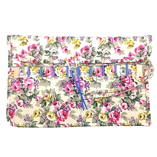 Funny live Paint Brush Holder Art Supplies, Artist Paint Brush & Storage Organizer Roll-Up Case Bag, Protect Acrylic Oil Watercolor Paintbrushes (Flower 22 Slot Pockets) - color: Flower 22 Slot Pockets