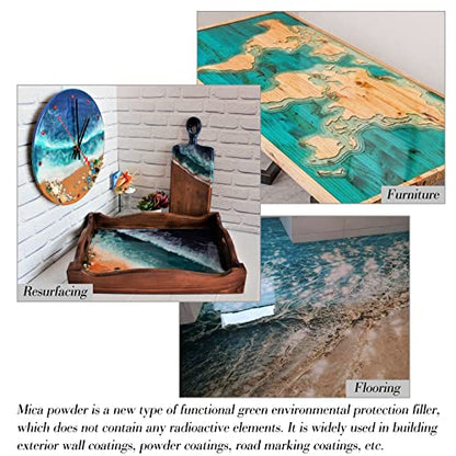 SEISSO - 150g Mica Powder - 15 Colors Epoxy Resin Pigment - Shimmery Pigment Powder for Slime, Paint, Soap Making, Nail Polish, Epoxy Resin, Candle Making, Bath Bombs - color: 15 Colors-Rainbow