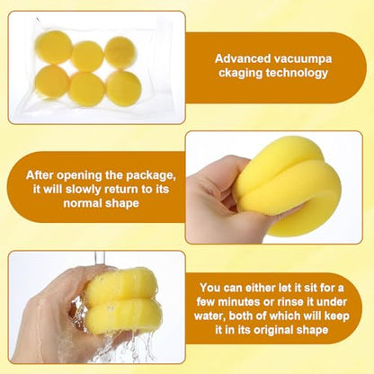 12 PCS Pottery Sponges, Round Clay Sponge Elasticity Craft Sponges for Painting, Yellow Tack Sponge for Ceramics Art Crafts Cleaning Shoes Leather Care