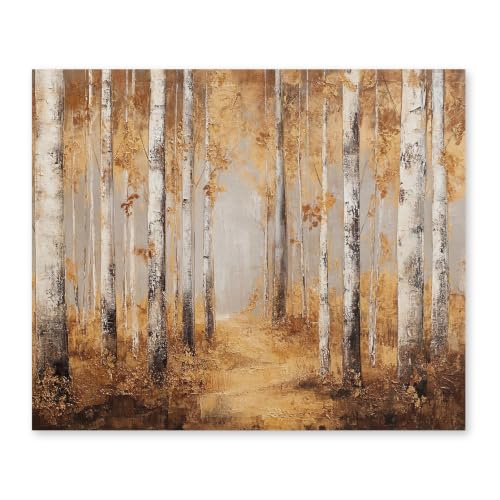 RLTXBUK Vintage Fall Birch Forest Diamond Art Kits 11.8x9.8 Inch | Fall Home Decor and Gifts, Autumn Birch Tree Pathway Landscape Gem Diamond Painting Art Kits for Adults Kids Beginners - color: Birch Tree Pathway