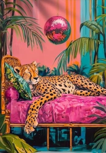 Diamond Art Kits for Adults,Relaxing Cheetah Diamond Painting Kits 12x16in | Diamond Painting Kit - Sparkling Full Drill Design Perfect for Home Decor, Holiday Gifting, And Relaxing Crafting 12x16inch - color: DP04795