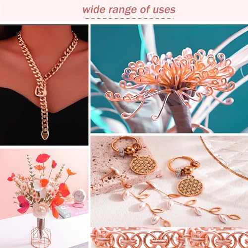 Aluminum Craft Wire, 3mm×11m Bendable Metal Wire for Jewelry Making, Sculpting, Floral Making, Wreath Making, Crafting, Wire Wrapping, Christmas Ornaments (Copper) - color: Copper
