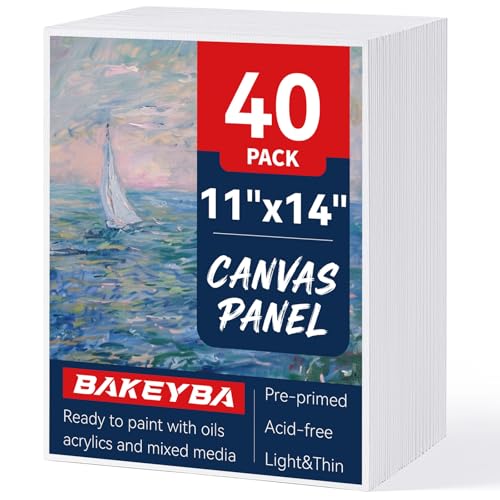 40Pcs 11x14inch Canvas Boards for Painting,Art Canvas Panels 100% Cotton - size: 11"x14"- 40pcs