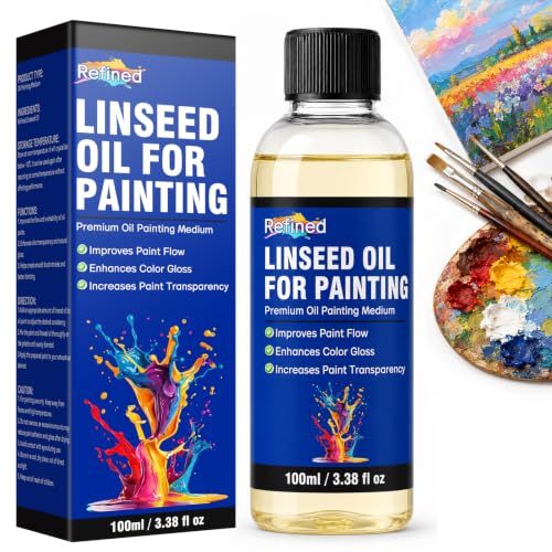 Odorless Mineral Spirits 100ml, Premium Paint Thinner for Oil Painting, Effective Oil Paint Brush Cleaner for Artists, Students, Studio & Classroom Oil Painting Supplies