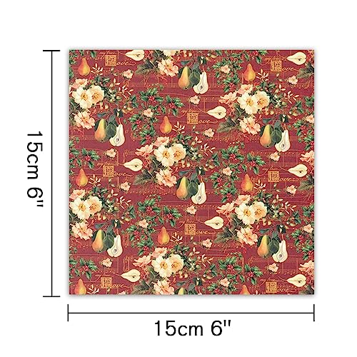 Scrapbook Paper, 24 Sheets 6"×6" 160gsm Single-Sided Patterned Cardstock - color: 24 sheets-carols
