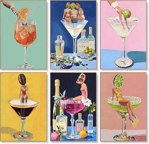 EIBEILI Diamond Art Kits for Adults-6P Wine Cocktail Diamond Painting Kits - color: DP04471