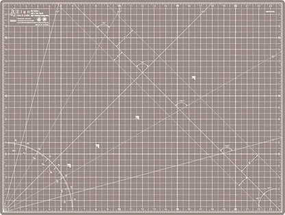 Elan Cutting Mat A2 Black & Taupe, Self Healing Cutting Mat 18x24 Inch, 5-Ply Craft Board Black, Hobby Board for Crafts 18x24 Inch - style: 24 x 18"