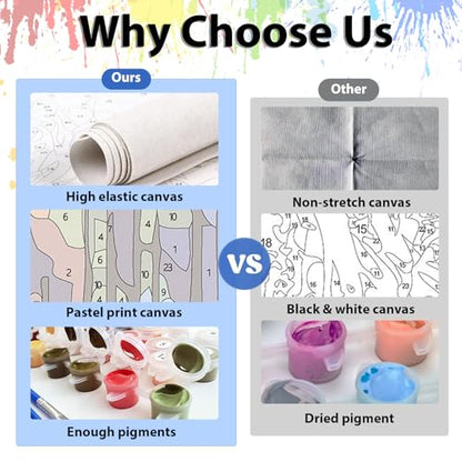 Cat Paint by Numbers Kit for Adults, Adult Paint by Number Kits 16x20 in - color: Cat