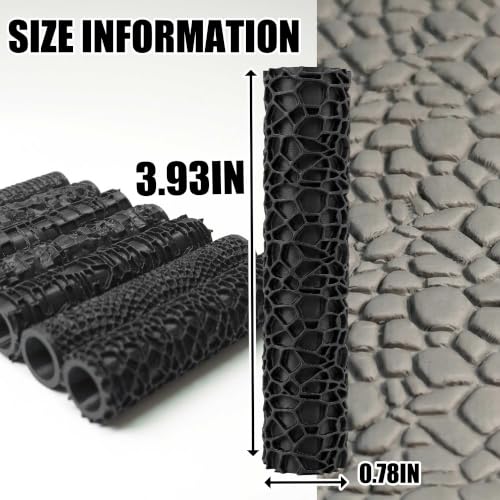 20-Piece 3D Printed Texture Roller Set, Clay Embossing Tools for Adults