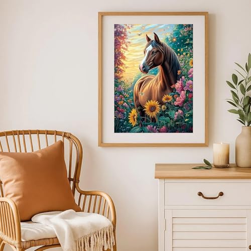 Arttoplus Horse Diamond Art Kits for Adults Beginner 12x16 inch - color: G9317-US