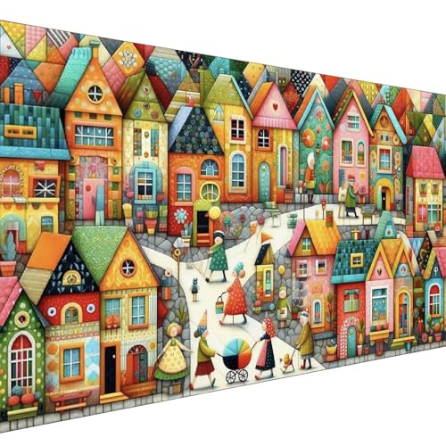 COHAYISY 5D Diamond Art Painting European Town Kit - DIY Paint with Diamond Art Abstract Round Full Drill Craft, Home Decor Embroidery Set with Canvas, Tools, Sparkling Diamonds 15.7x27.5 inch - color: 26-78 5D European Town