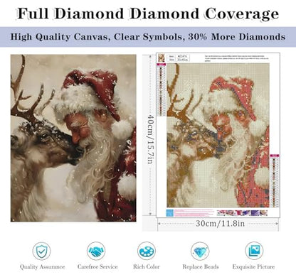 HHMATITS Christmas Diamond Art Kits for Adults 12 X 16Inch - color: Christmas-3