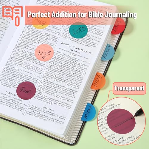 Mr. Pen- Round Transparent Sticky Notes, 1.1” Diameter, 14 Pads, 560 Sheets - color: Retro, size: 560 pcs