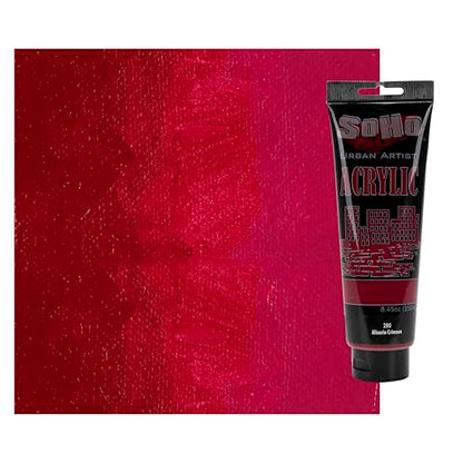Soho Urban Artist Heavy Body Acrylic Paint - 250 ml Tube - Alizarin Crimson - Thick, Rich Color, Excellent Coverage, Professional Quality - Artists Acrylic Paint - color: Alizarin Crimson, size: 8.45 Fl Oz (Pack of 1)