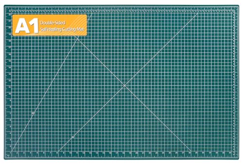 Self Healing Cutting Mat, 35" x 23", Double-Sided Rotary Cutting Mat for Sewing, Quilting, Scrapbooking & Craft, Large Craft Cutting Board for Hobby Use(A1) - size: 35"L x 23"W
