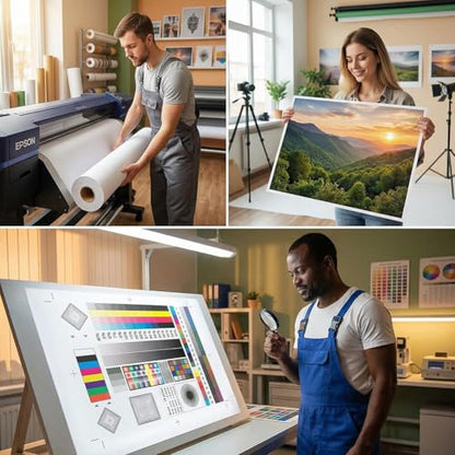 Polyester Canvas Roll 60" x 40ft Waterproof Matte Inkjet Canvas for Decorative Painting Advertising and Wide Format Inkjet Printing - size: 60"x40ft