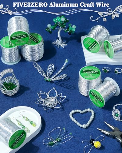 FIVEIZERO 14 Gauge Wire Aluminum Craft Wire,164ft Sliver Jewelry Wire - size: 14 Gauge
